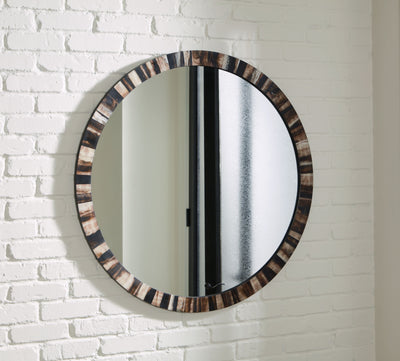 Ellford - Black / Brown / Cream - Accent Mirror.