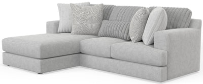 Logan - 2 Piece Upholstered Sectional With Comfort Coil Seating And 5 Included Accent Pillows (Left Side Facing Chaise) - Moonstruck