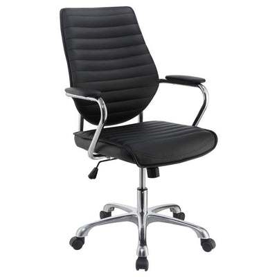 Chase - High Back Office Chair - Black And Chrome.