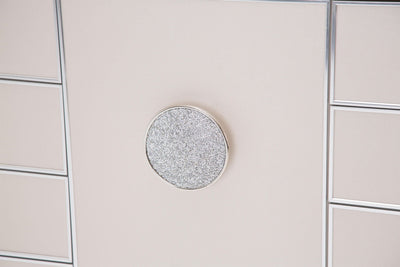 Glimmering Heights - Upholstered Dresser, Mirror.