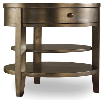 Sanctuary - 1-Drawer Round Lamp Table - Visage.