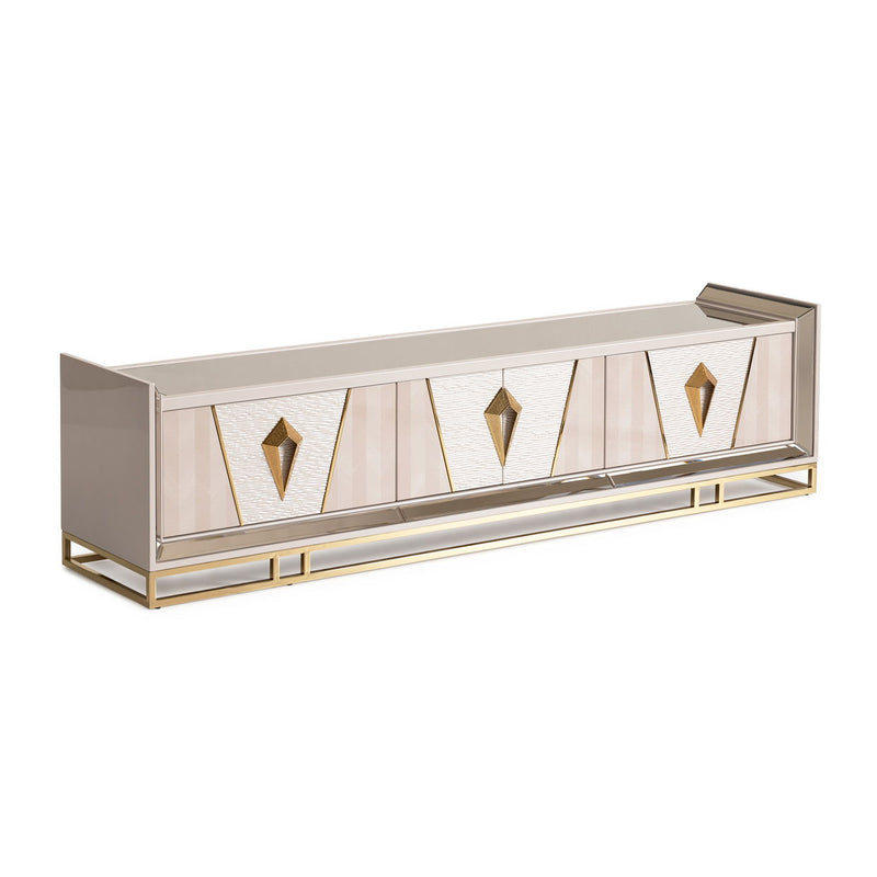 Carmela - Media Cabinet - Shimmer Ivory
