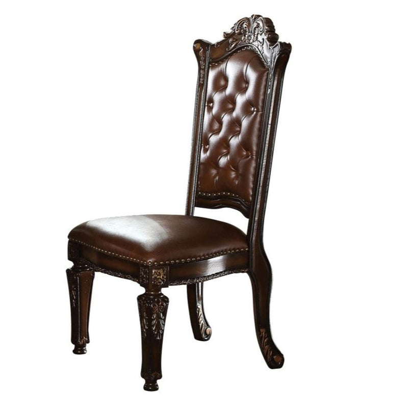 Vendome - Side Chair (Set of 2 )- PU & Cherry - 48" - Grand Furniture GA