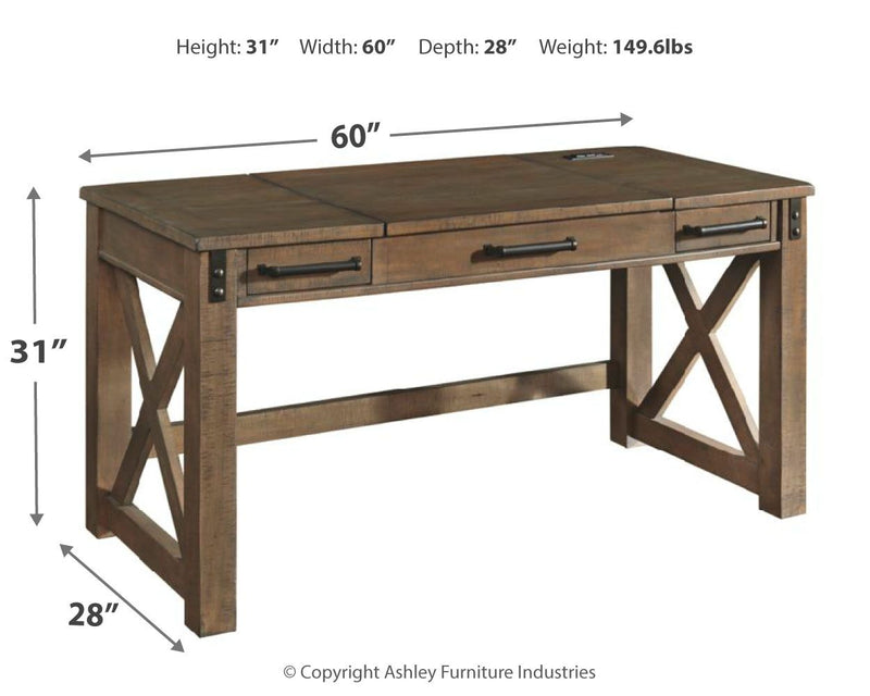 Aldwin - Gray - Home Office Lift Top Desk.