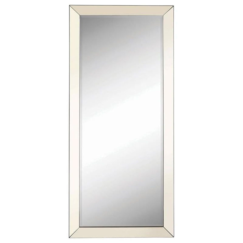 Barnett - Rectangular Floor Mirror - Silver.