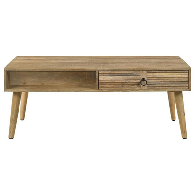 Zabel - Rectangular 1-Drawer Coffee Table - Natural.