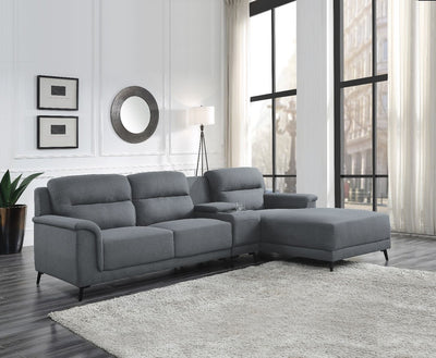 Walcher - Sectional Sofa - Gray Linen - Grand Furniture GA