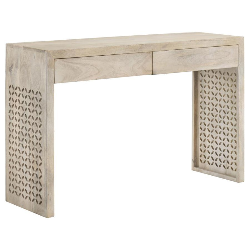 Rickman - Rectangular 2-Drawer Console Table - White Washed.