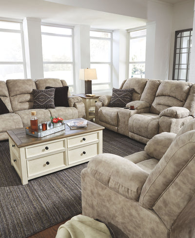 Bolanburg - White / Brown / Beige - Rectangular End Table.