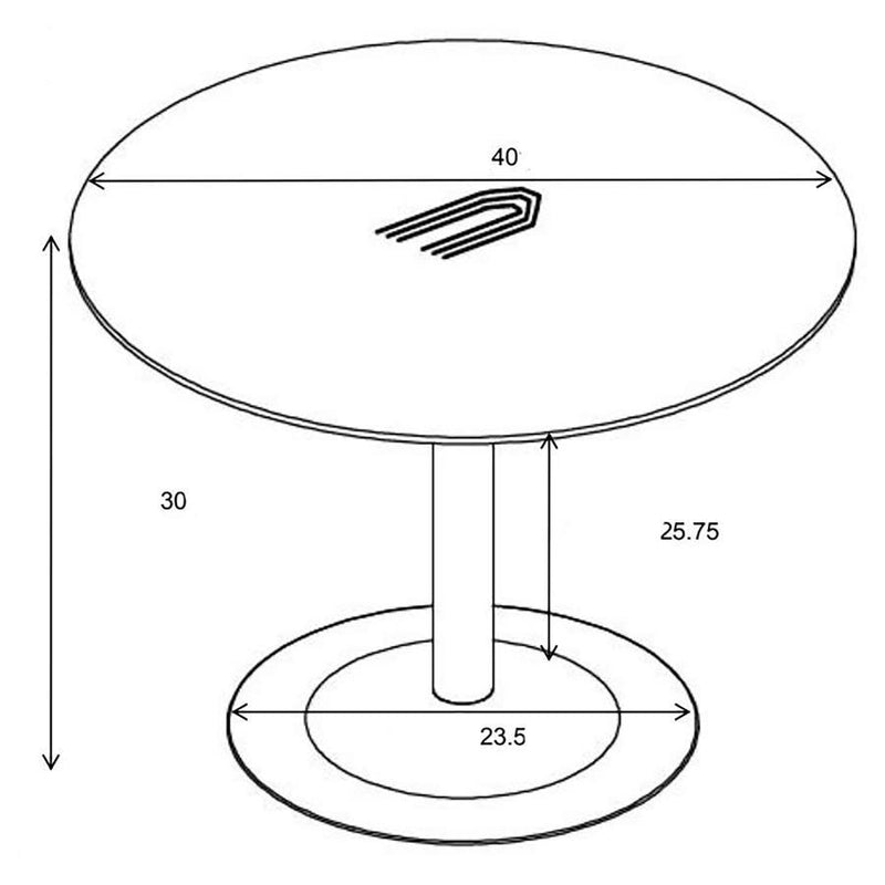 Lana - Round Dining Table - Walnut And Black