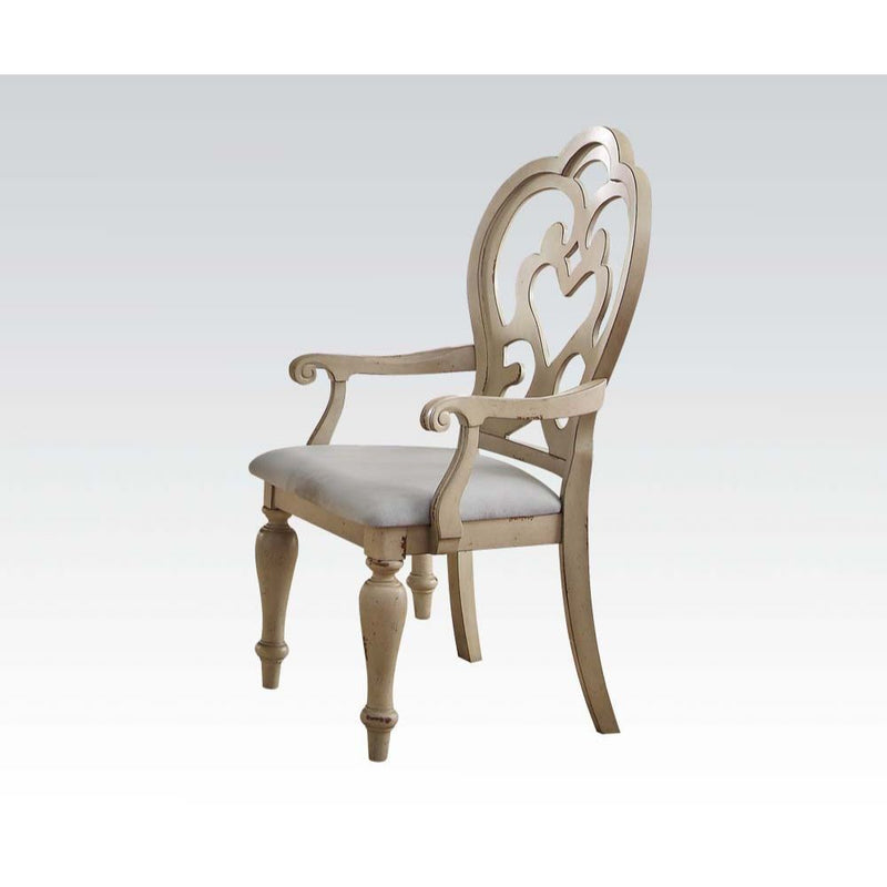 Abelin - Chair (Set of 2) - Fabric & Antique White - Grand Furniture GA