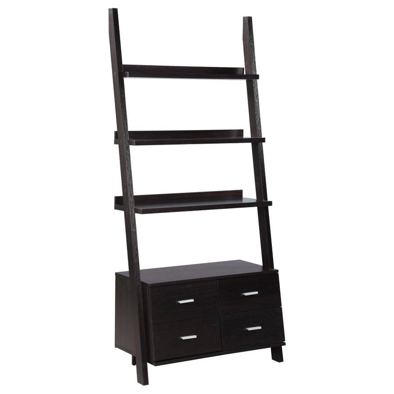 Colella - 3-Piece Storage Ladder Bookcase Set - Cappuccino.