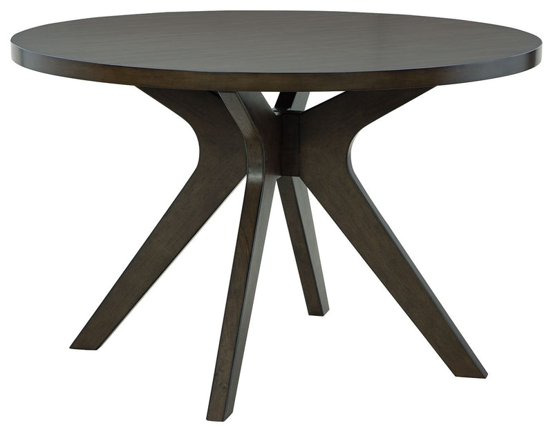 Wittland - Dark Brown - Round Dining Room Table.