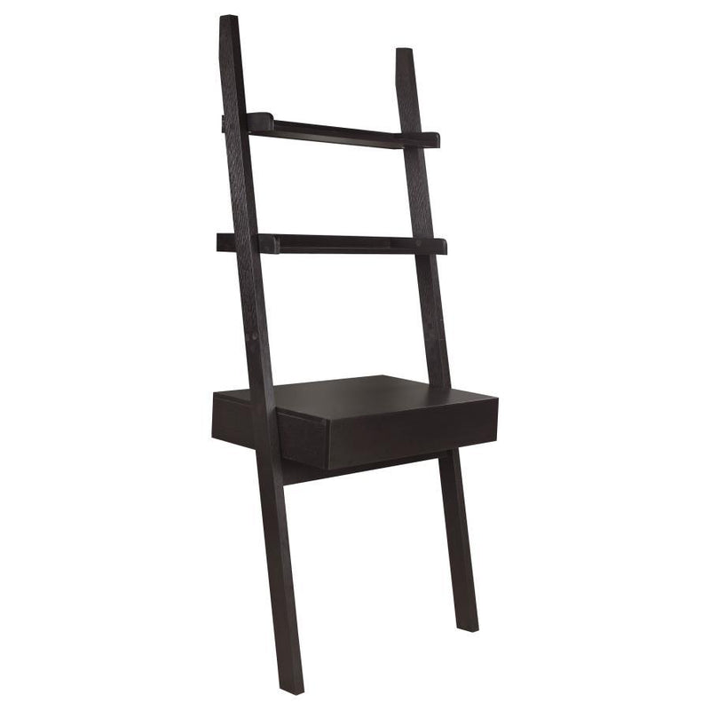 Colella - 3-Piece 1-Drawer Ladder Desk Set - Cappuccino.