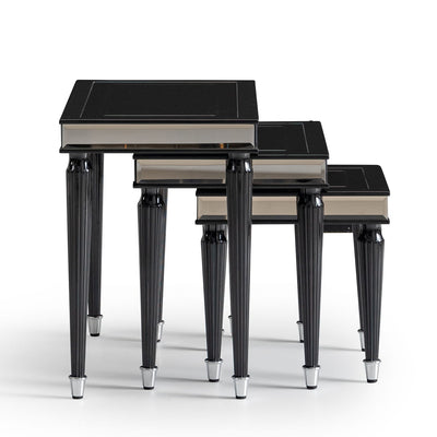 La Francaise - Nesting Tables (Set of 3) - Black Ice