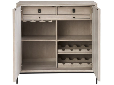 Coalesce - Odessa Bar Cabinet - Pearl Silver