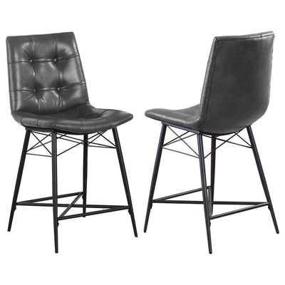 Aiken - Upholstered Tufted Counter Height Stools (Set of 2).