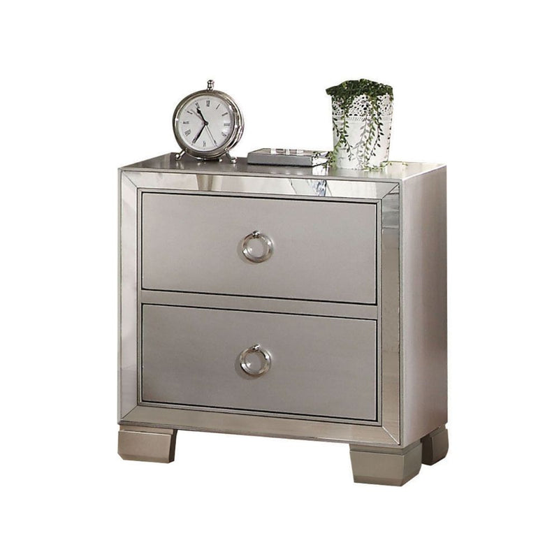 Voeville II - Nightstand - Platinum - Grand Furniture GA