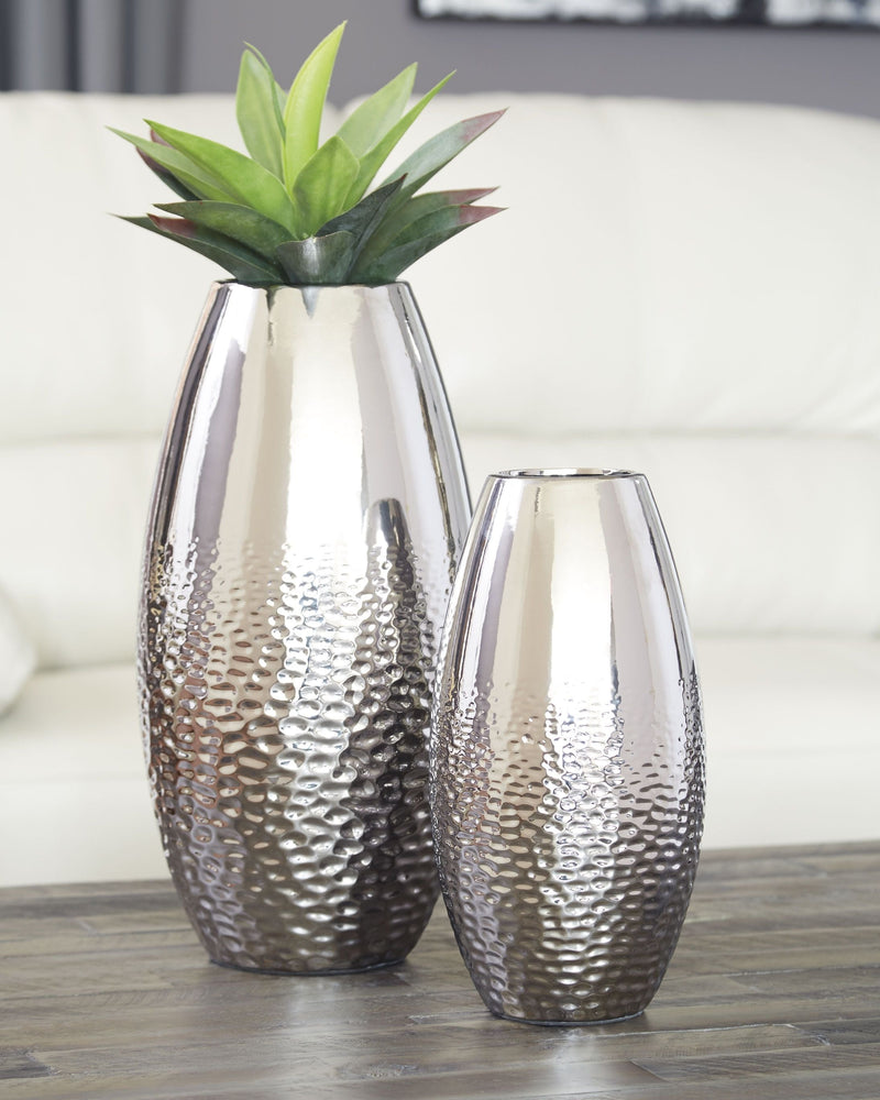 Dinesh - Silver Finish - Vase Set (Set of 2).