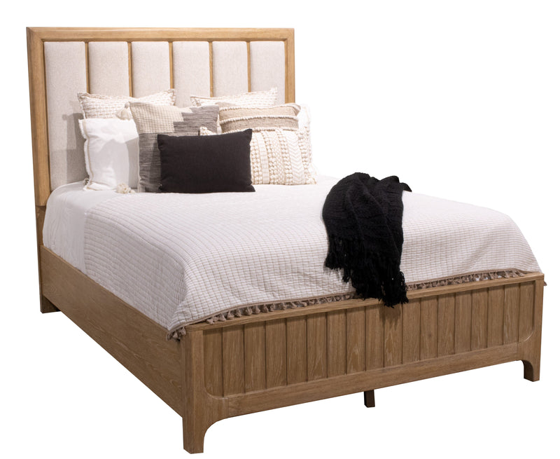 Escape - Bedroom Queen Panel Bed - Glazed Natural Oak