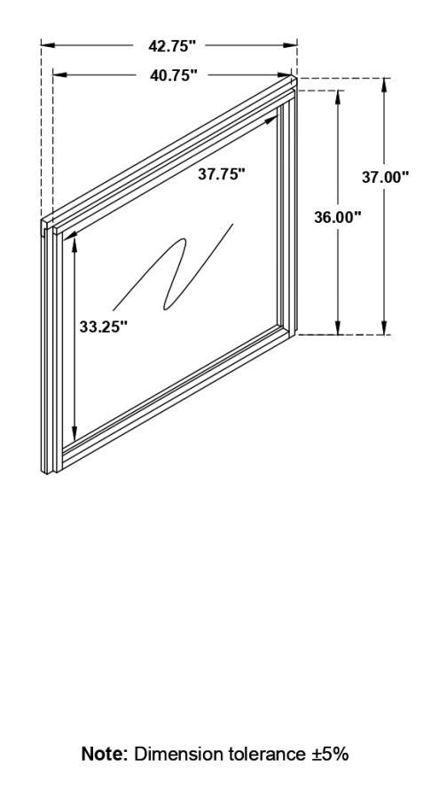 Baker - Rectangular Dresser Mirror - Brown and Light Taupe.