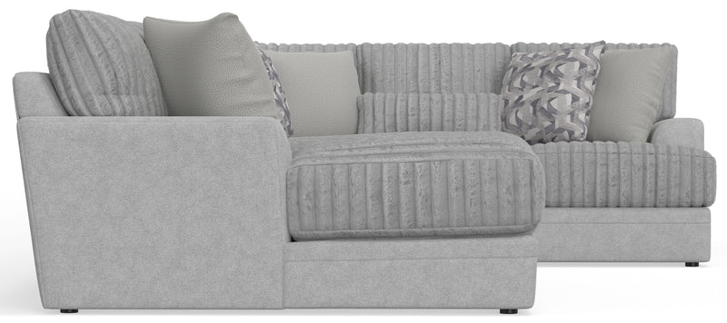 Titan - 3 Piece Sectional With Comfort Coil Seating And 9 Included Accent Pillows (Left Side Facing Chaise) - Moonstruck