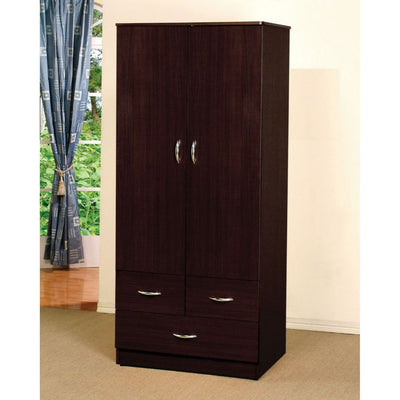 Yorktown - Wardrobe - Dark Brown - 32" - Grand Furniture GA