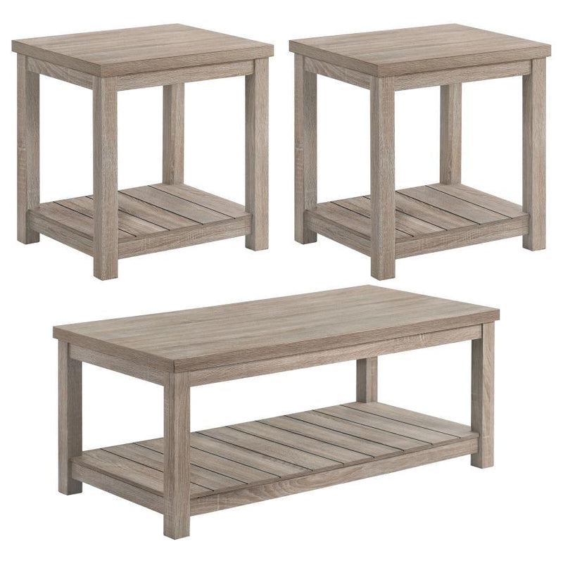 Bairn - 3-Piece Occasional Set With Open Shelves - Greige.