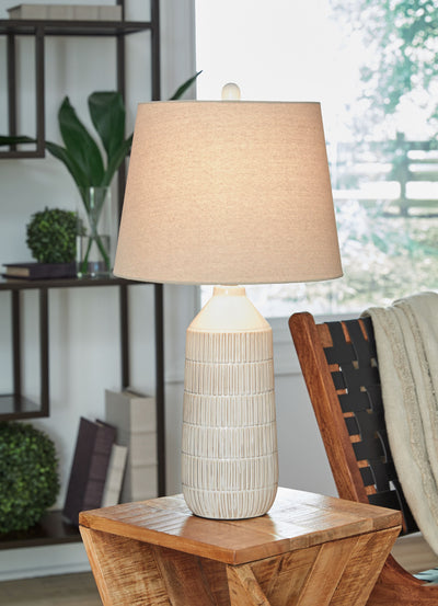 Willport - Off White - Ceramic Table Lamp (Set of 2).