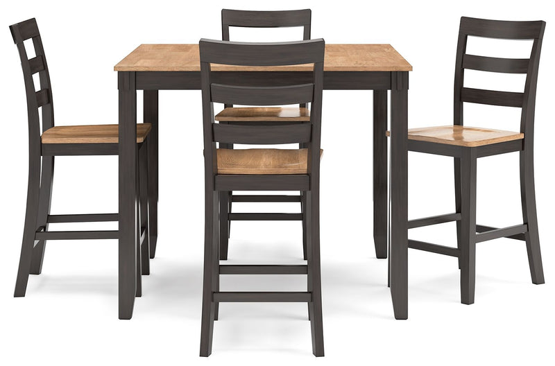 Gesthaven - Natural / Brown - Drm Counter Table Set (Set of 5)