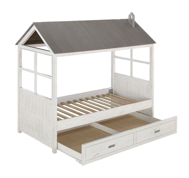 Tree House II - Twin Bed - Weathered White & Washed Gray - Grand Furniture GA