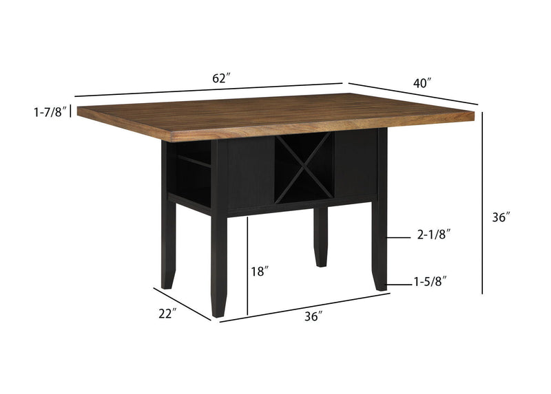 Dary - Counter Height Dining Table - Light Brown.