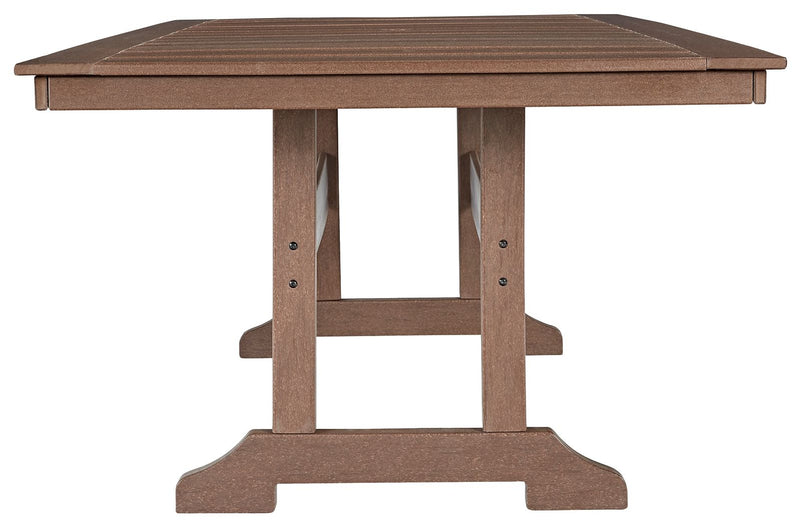 Emmeline - Brown - Rect Dining Table W/Umb Opt.