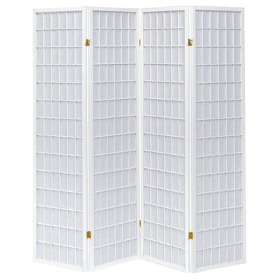 Roberto - 4-panel Linear Grid Design Folding Screen