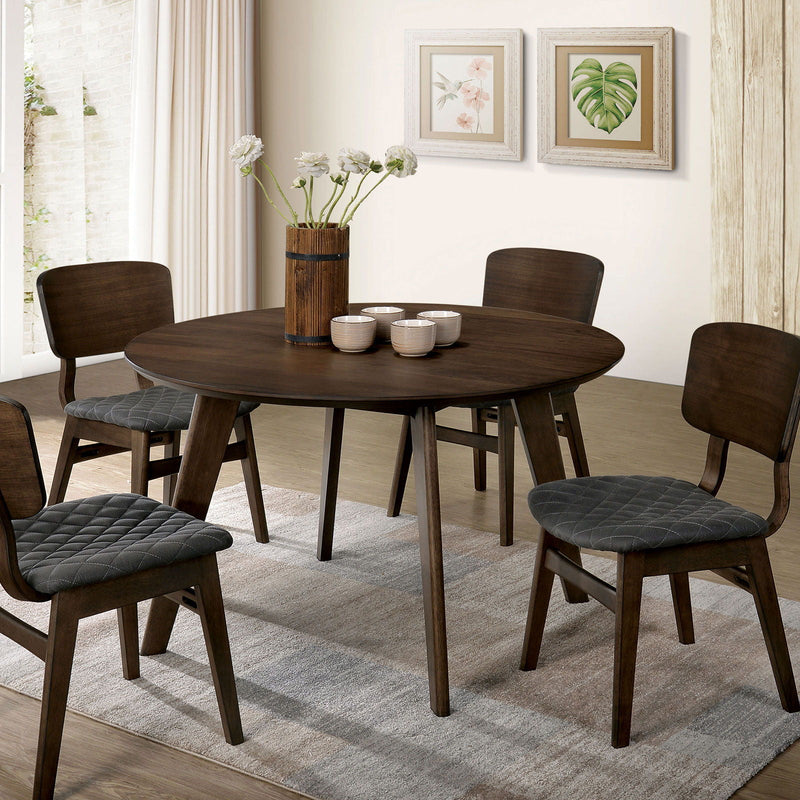 Shayna - Round Table - Walnut / Gray - Grand Furniture GA