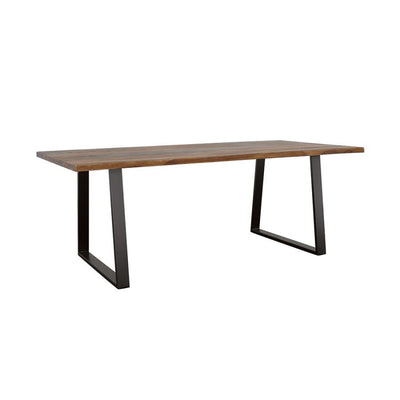 Ditman - Live Edge Dining Table - Grey Sheesham and Black.