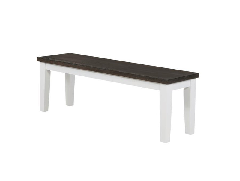 Kingman - Rectangular Bench - Espresso And White