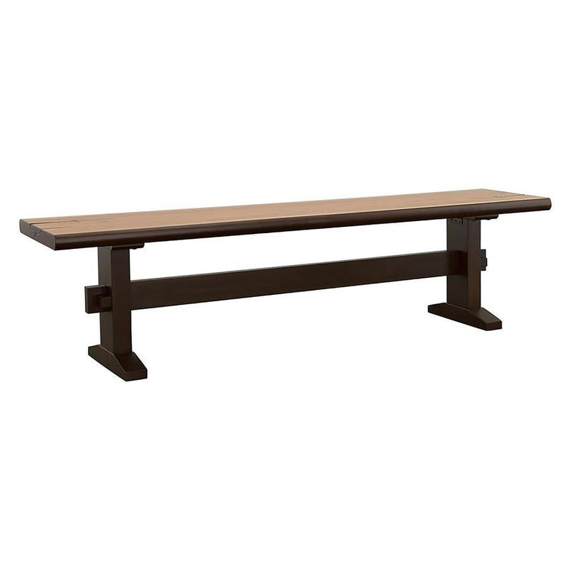 Bexley - Trestle Bench - Natural Honey and Espresso.