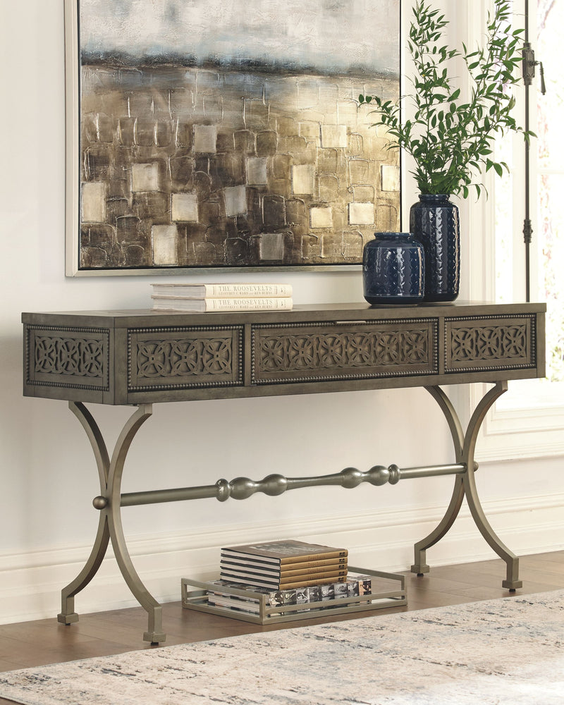 Quinnland - Antique Black - Console Sofa Table.