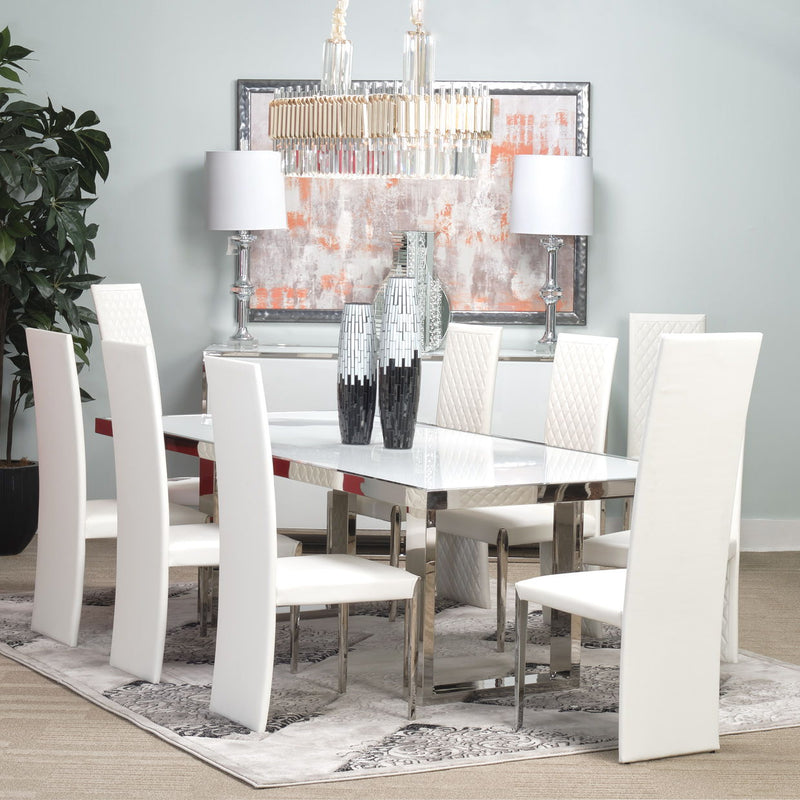 State St. - Rectangular Dining Table - Glossy White.