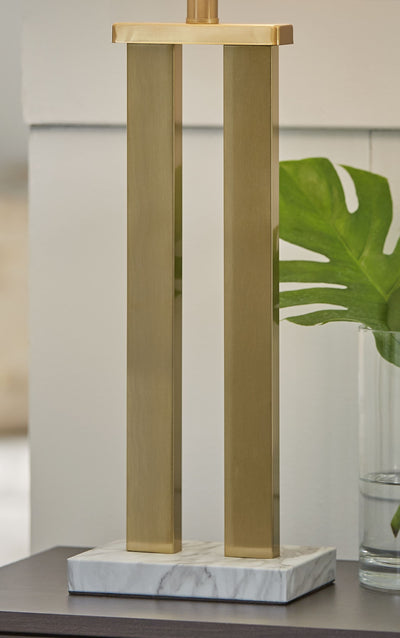 Coopermen - Gold Finish / White - Metal Table Lamp (Set of 2).