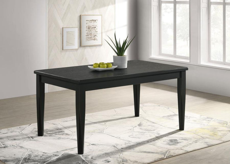 Appleton - Rectangular Wood Dining Table - Black Washed