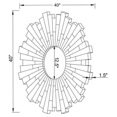 Danika - Sunburst Circular Mirror - Silver - Accent Mirrors - Grand Furniture GA