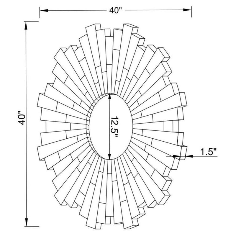 Danika - Sunburst Circular Mirror - Silver - Accent Mirrors - Grand Furniture GA