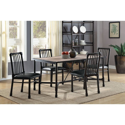 Caitlin - Dining Table - Rustic Oak & Black - Grand Furniture GA