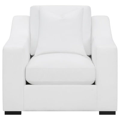 Ashlyn - Upholstered Sloped Arms Chair - White - Grand Furniture GA