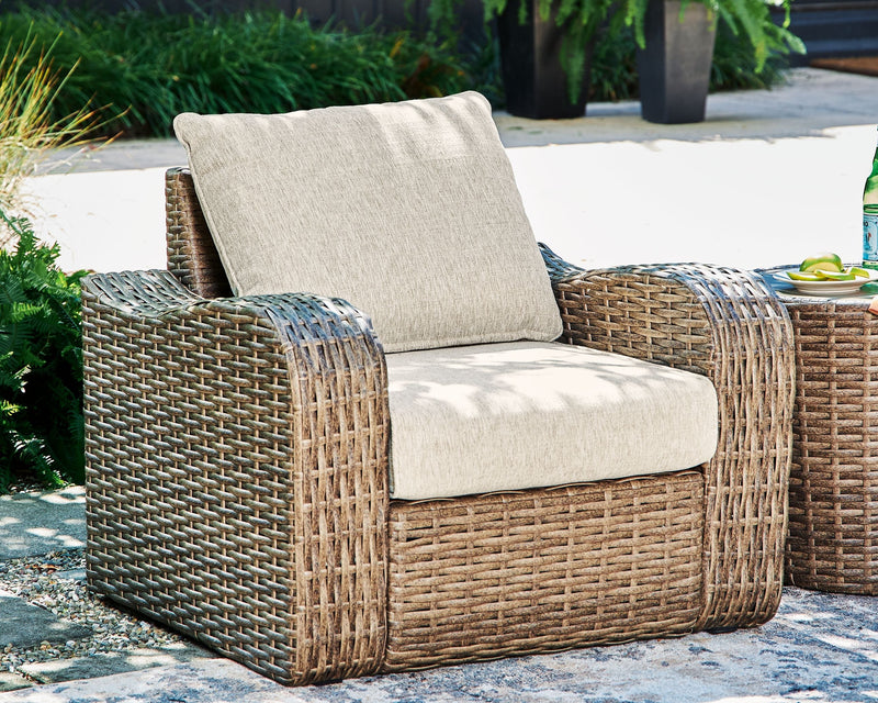 Sandy Bloom - Beige - Lounge Chair W/Cushion.