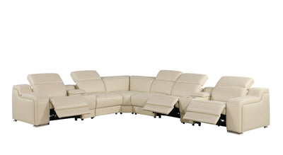 1116 - Power Reclining Italian Leather Sectional