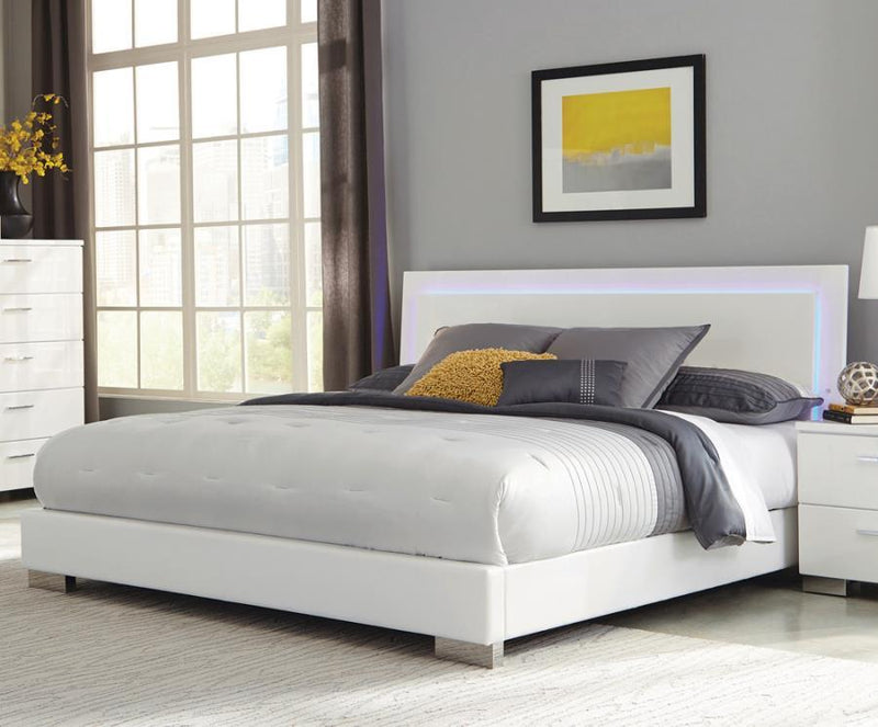 Felicity - Panel Bed with LED Lighting - Grand Furniture GA