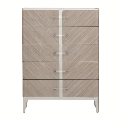 Lanterna - Wood Highboy Chest - Silver Mist